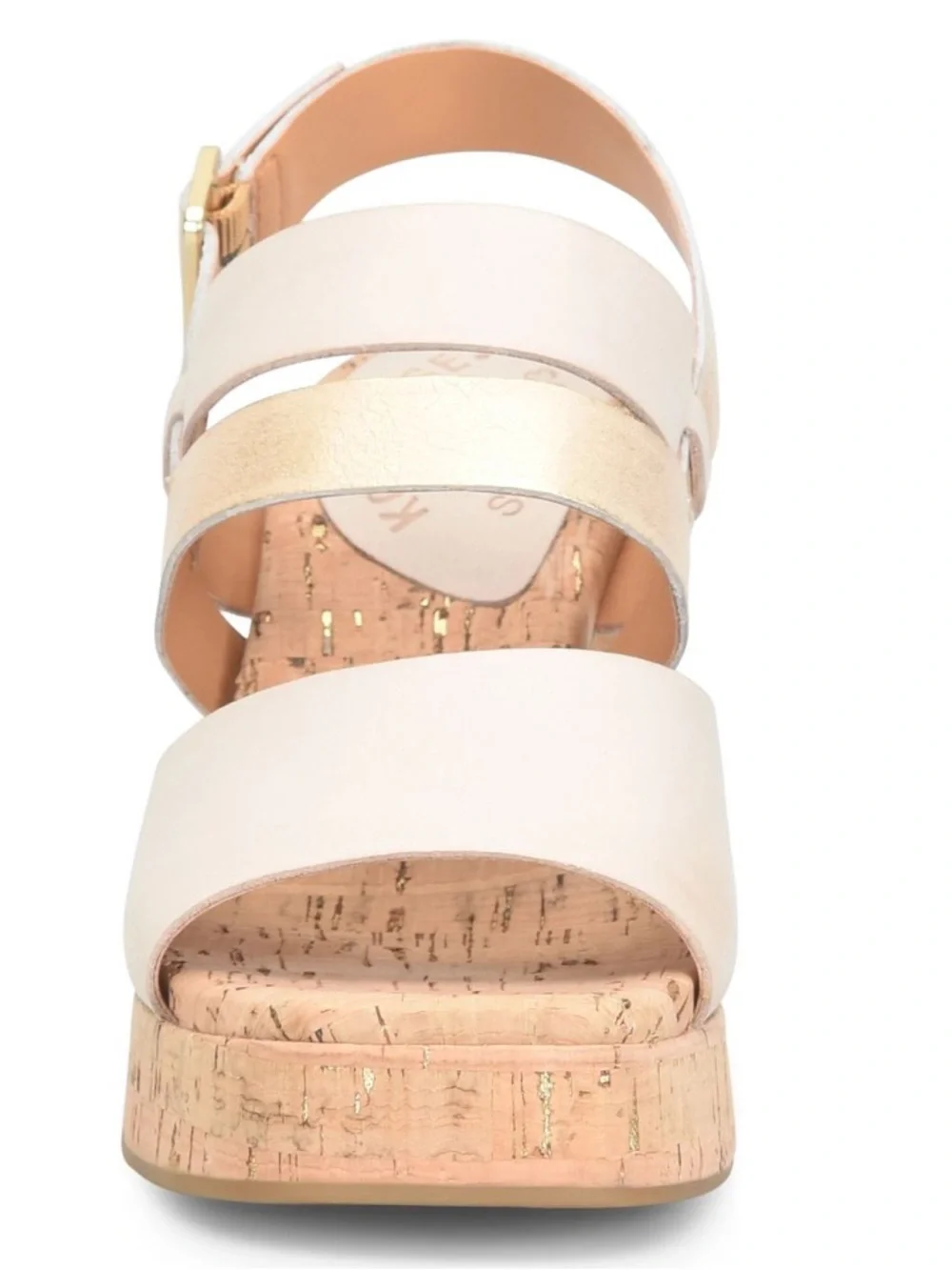 Kork-Ease Women’s Maxi Nude/ Neutral  Gold Combo Platform Sandal Sz 11 NWB